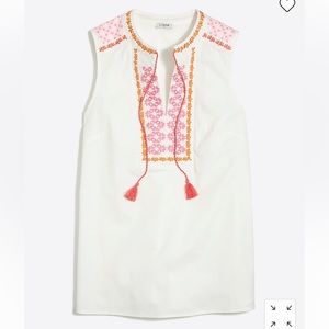 J.crew Embroidered tank top